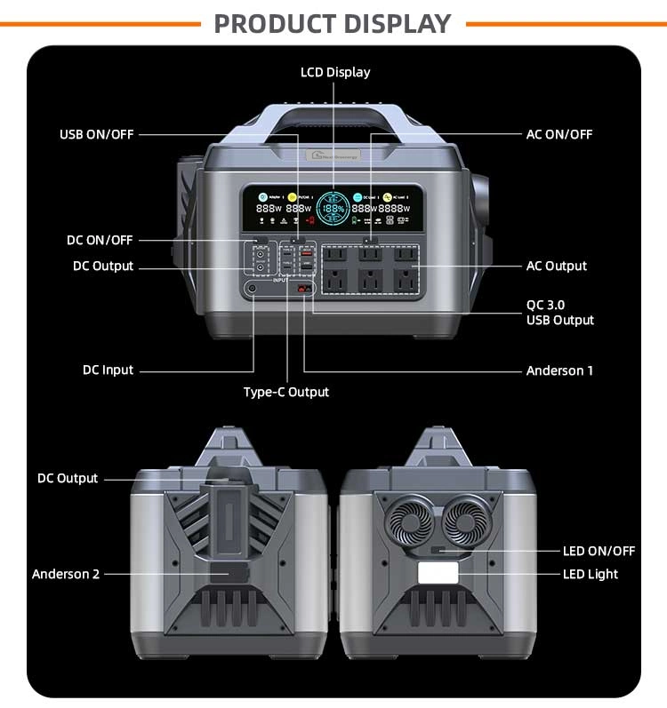 Next Greenergy Outdoor Portable Power Station1200 W with Foldable Solar